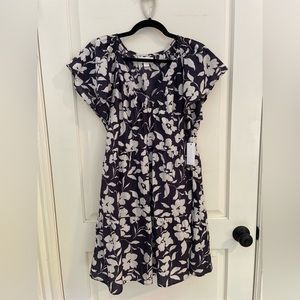 BNWT Velvet by Graham & Spencer Kellie Floral Ruffle Dress, Size S